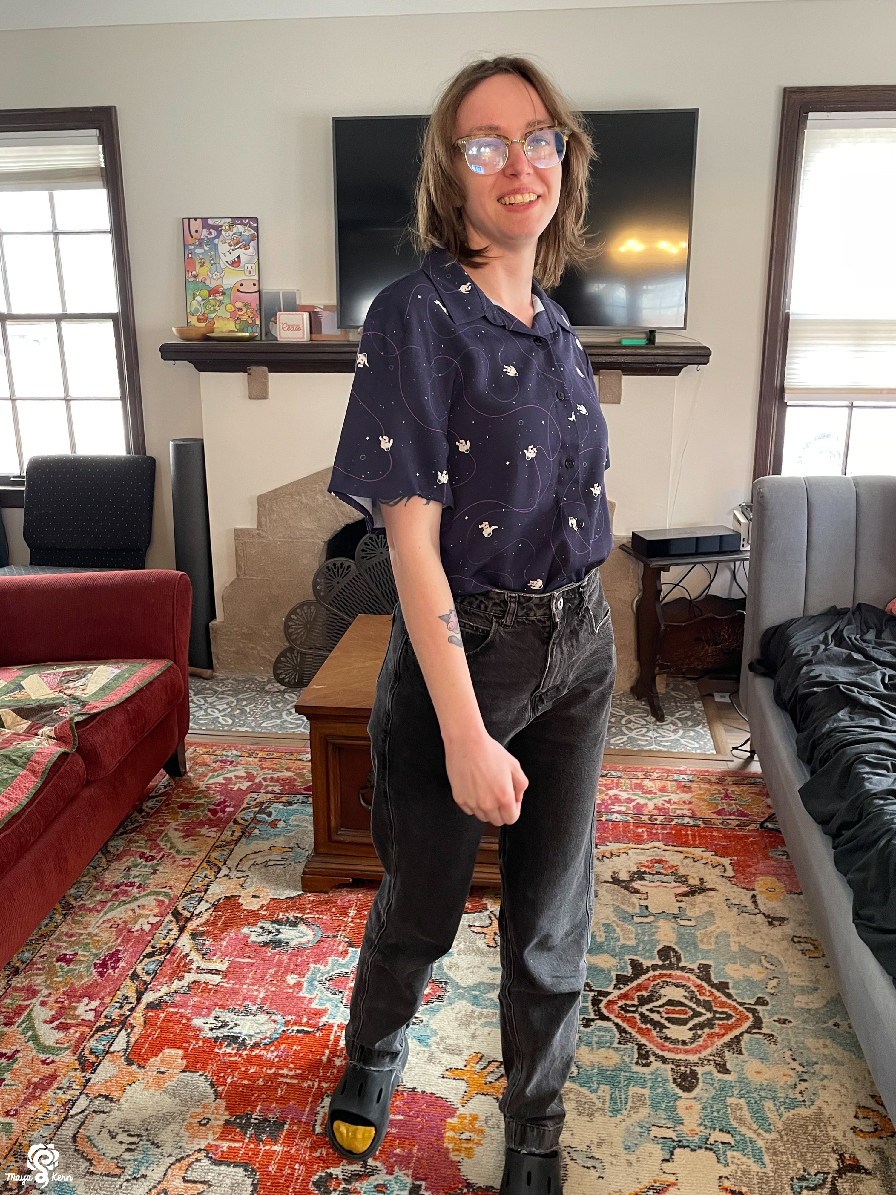 Astronaut Button-Up Shirt
