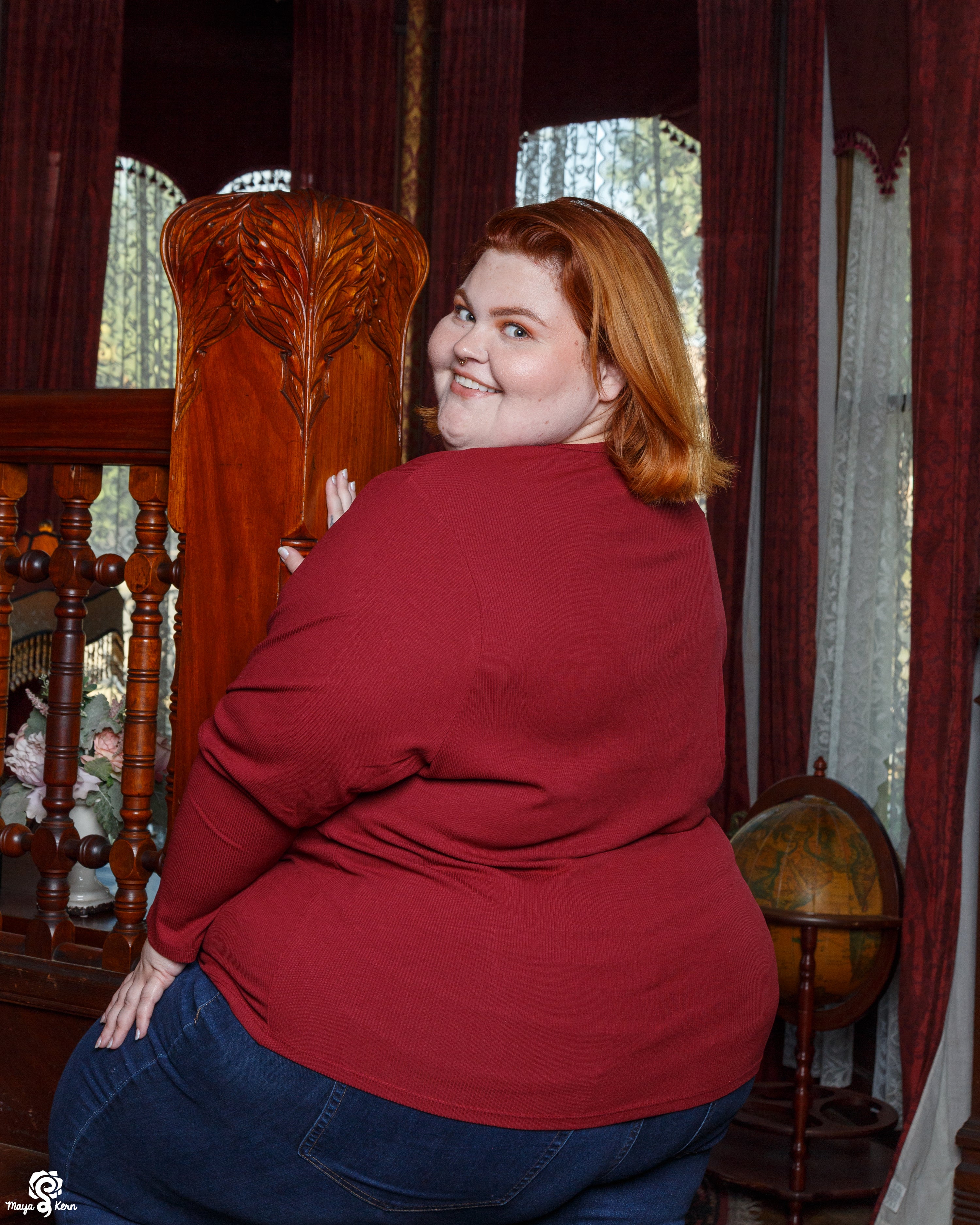 Cranberry Henley Shirt — FINAL SALE